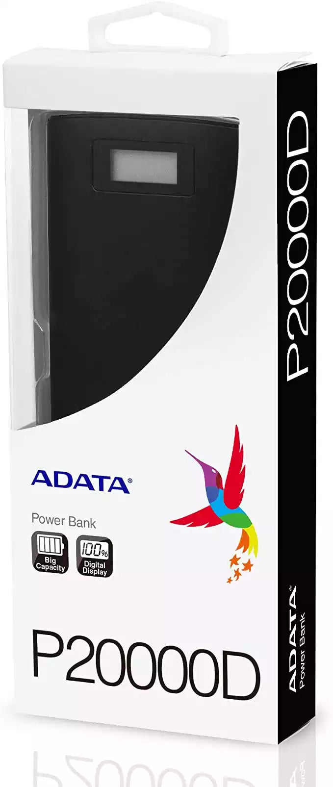 ADATA Powerbank Batería Portátil Color Negro 20000 mAh con Pantalla Digital (Modelo P20000D)