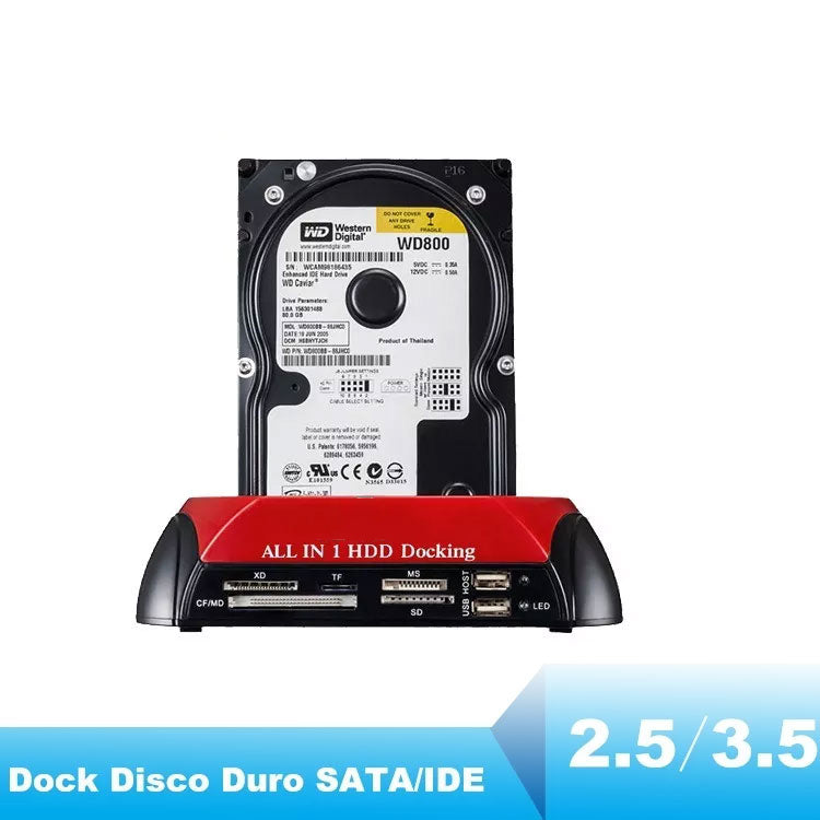 Case Dock De Station Disco Duro 2.5 3.5 Sata Ide