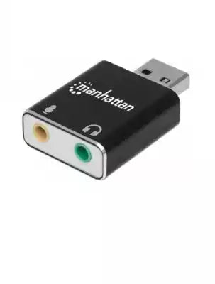 Convertidor USB a Audio MANHATTAN 152754, USB, Negro