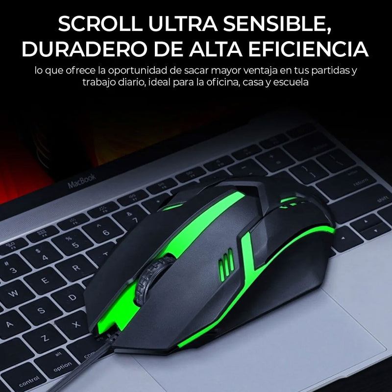 Mouse Gaming LED Alámbrico USB