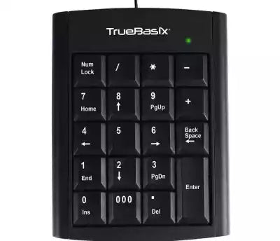 Teclado TRUE BASIX TB-916745, USB, Numérico, Negro, Universal, Alámbrico