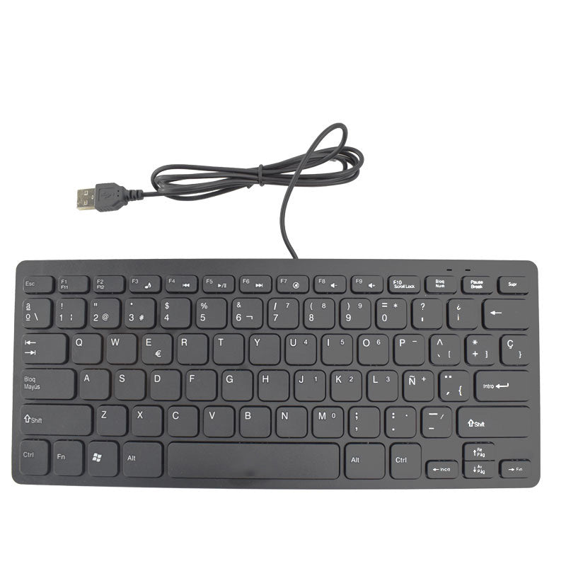 mini teclado usb alámbrico 78 teclas Español