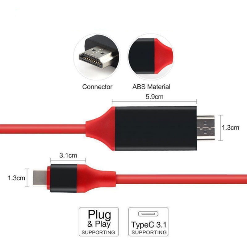 Cable USB Tipo-C a HDMI 3.1 Type-C