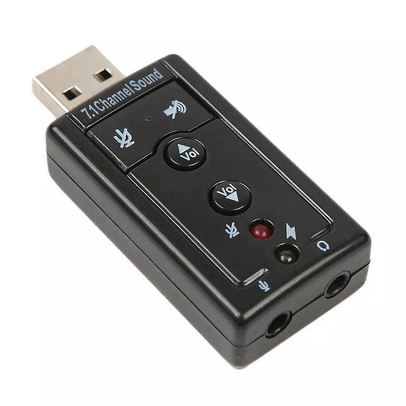 Adaptador USB 2.0 Tarjeta De Sonido 7.1 Canales Audio 3D