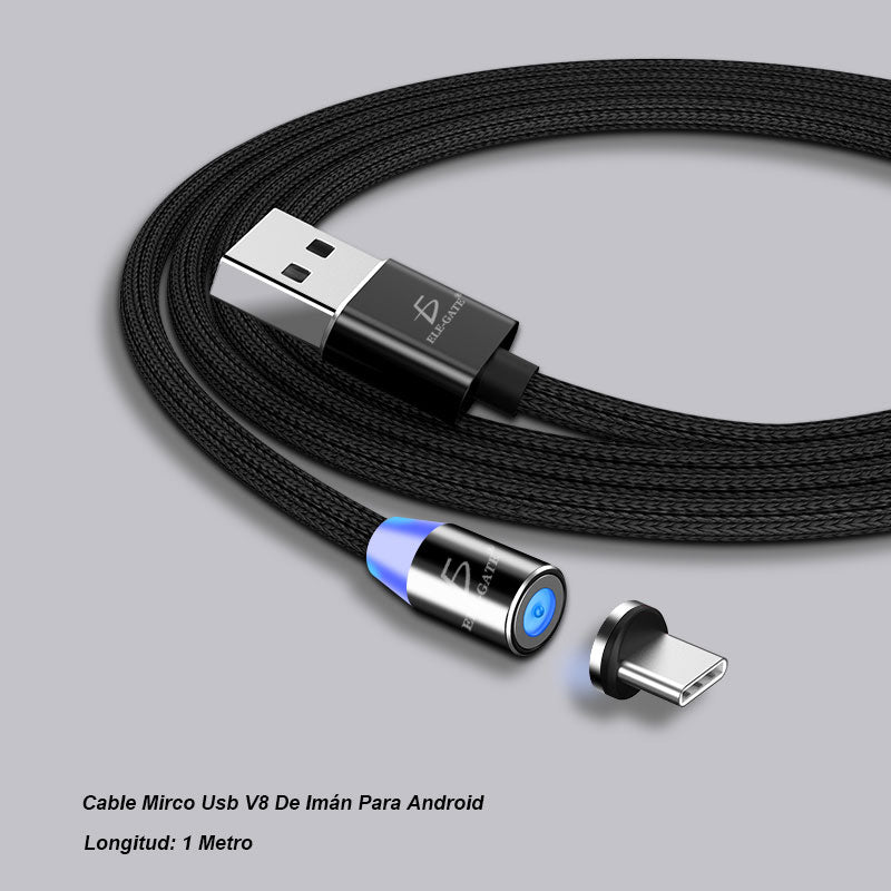 Cable Imán USB Tipo C TYPE-C Tipo Carga Rápida Y Datos