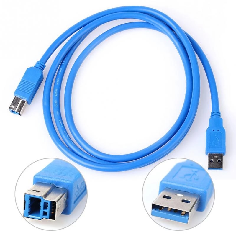 Cable USB Para Disco Duro Externo 3.0 De 1.5 Metros Largo Azul