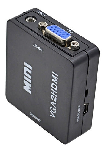 Mini Convertidor Adaptador De Señal VGA A HDMI 1080p Tv