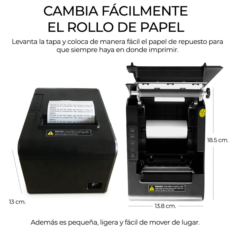 Impresora De Tickets Térmica Corte Automático 80mm