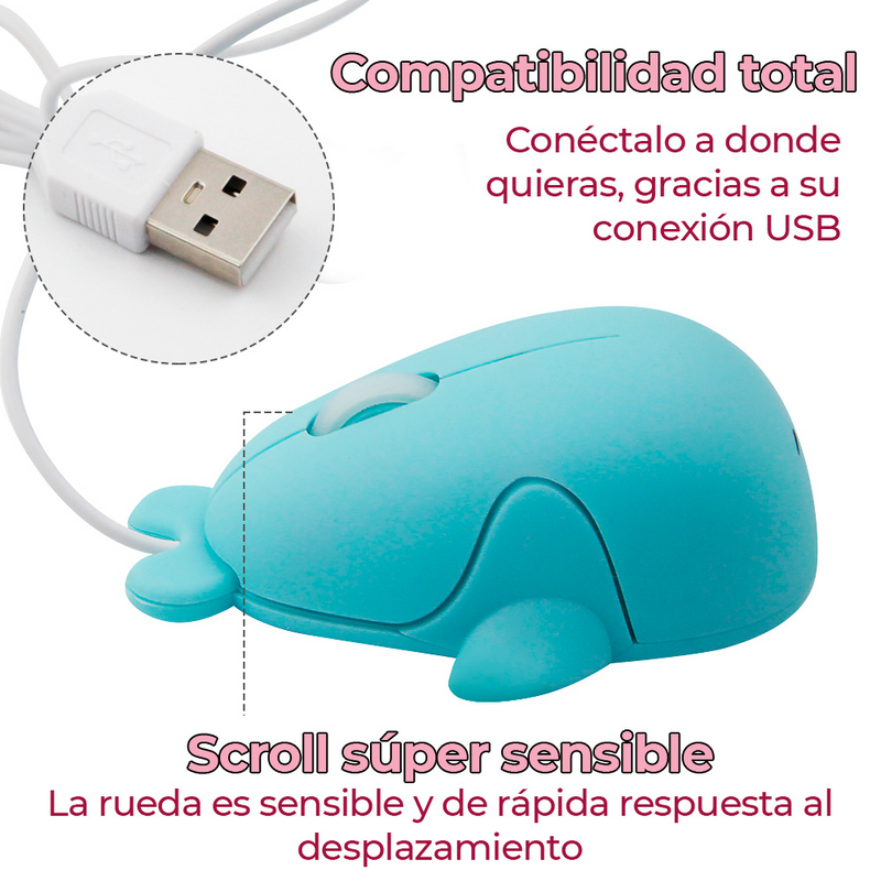 Mouse Óptico Alámbrico para niños Usb