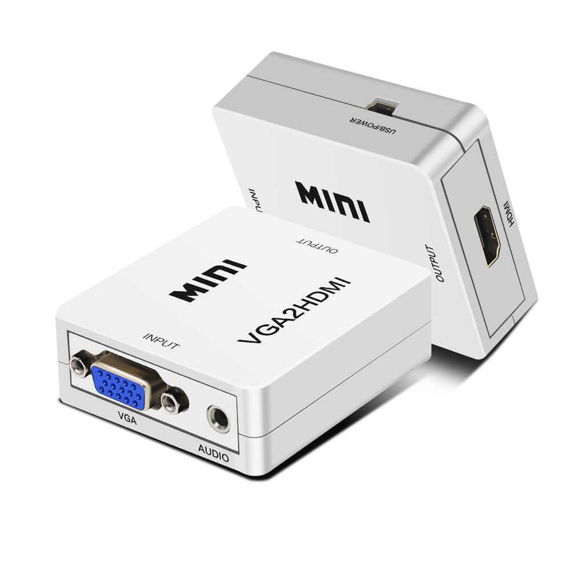 Mini Convertidor Adaptador De Señal VGA A HDMI 1080p Tv