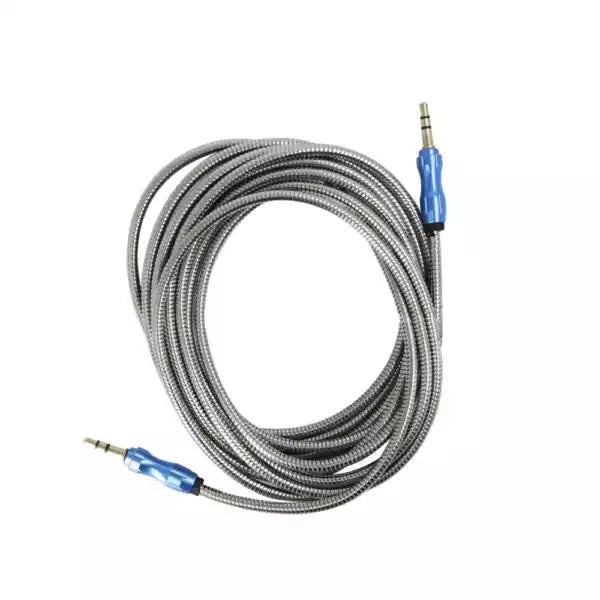 Cable Auxiliar Audio 3.5 Metálico 3 Metros